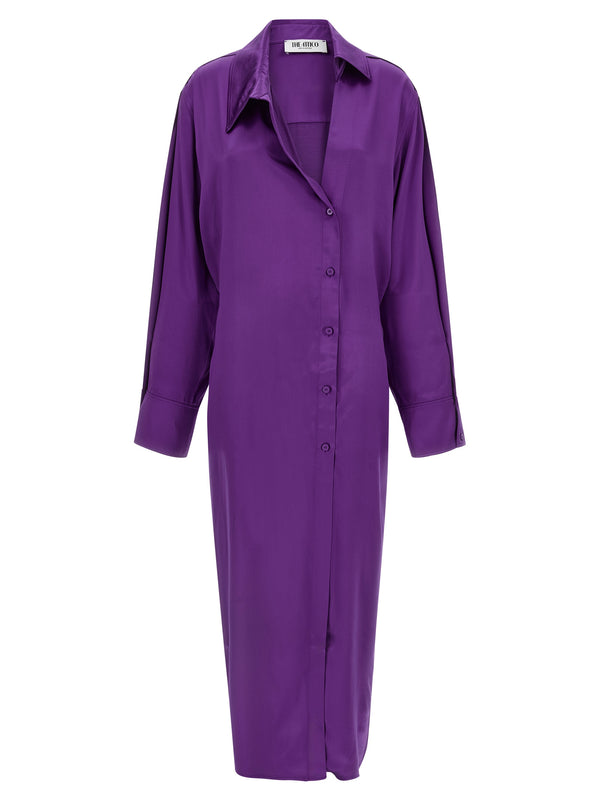 The Attico 55% rayon dress in purple