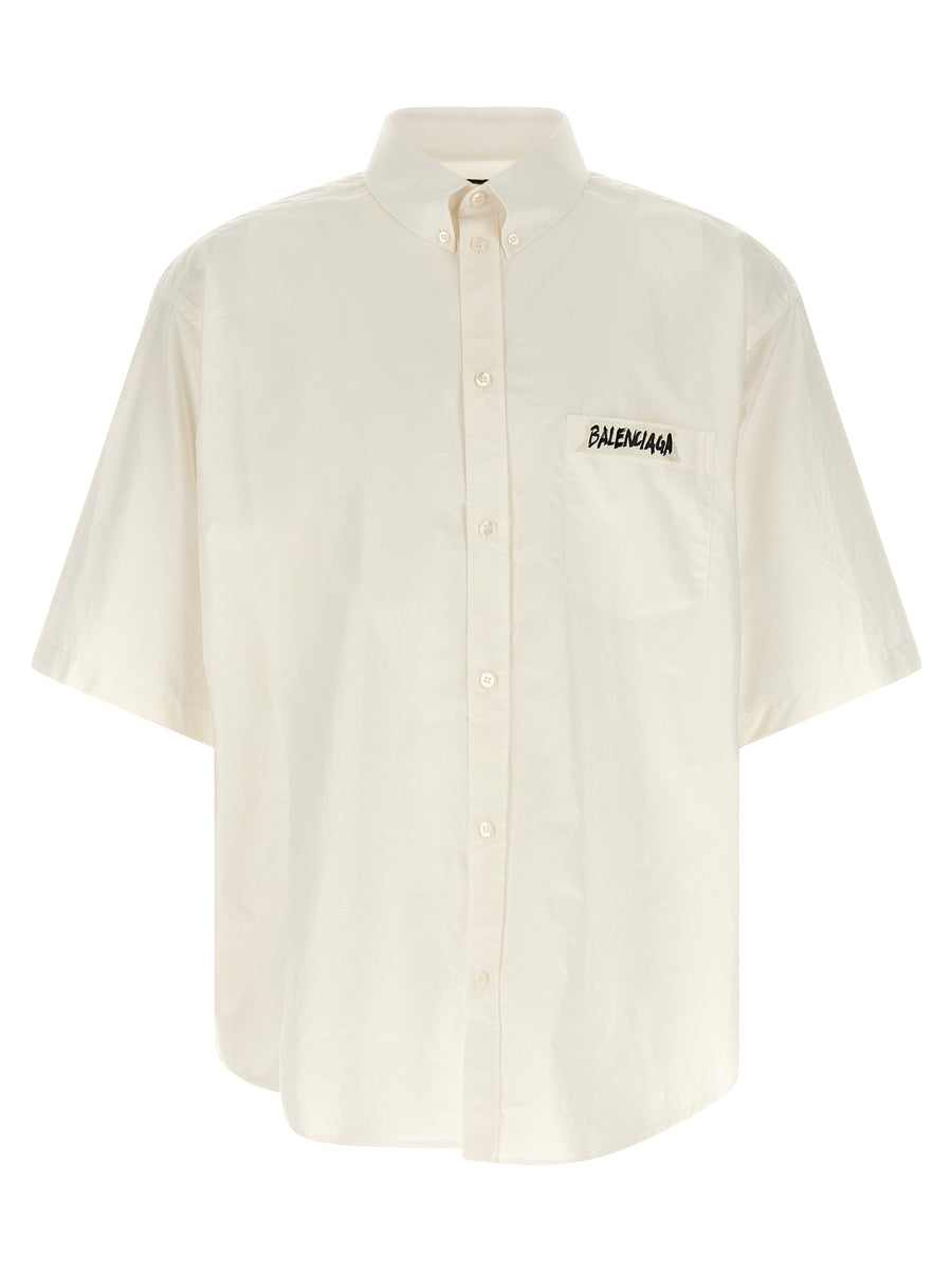 Balenciaga 100% cotton shirt in white