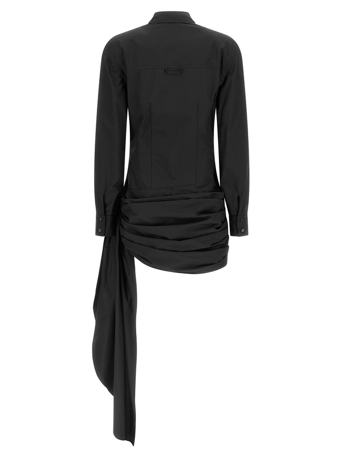 Giuseppe Di Morabito 100% cotton dress in black — view 2