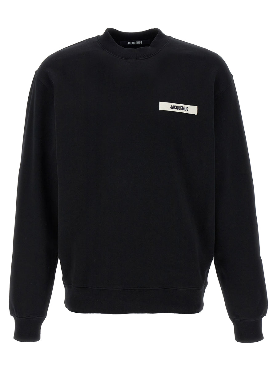 Jacquemus 100% cotton sweatshirt in black