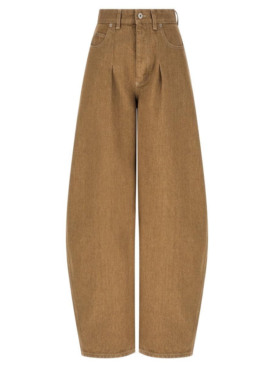 Jacquemus 100% cotton jeans in beige