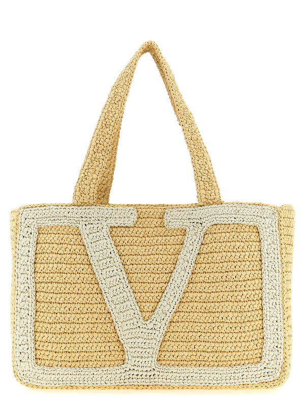 Valentino Garavani 100% viscose tote bag in white