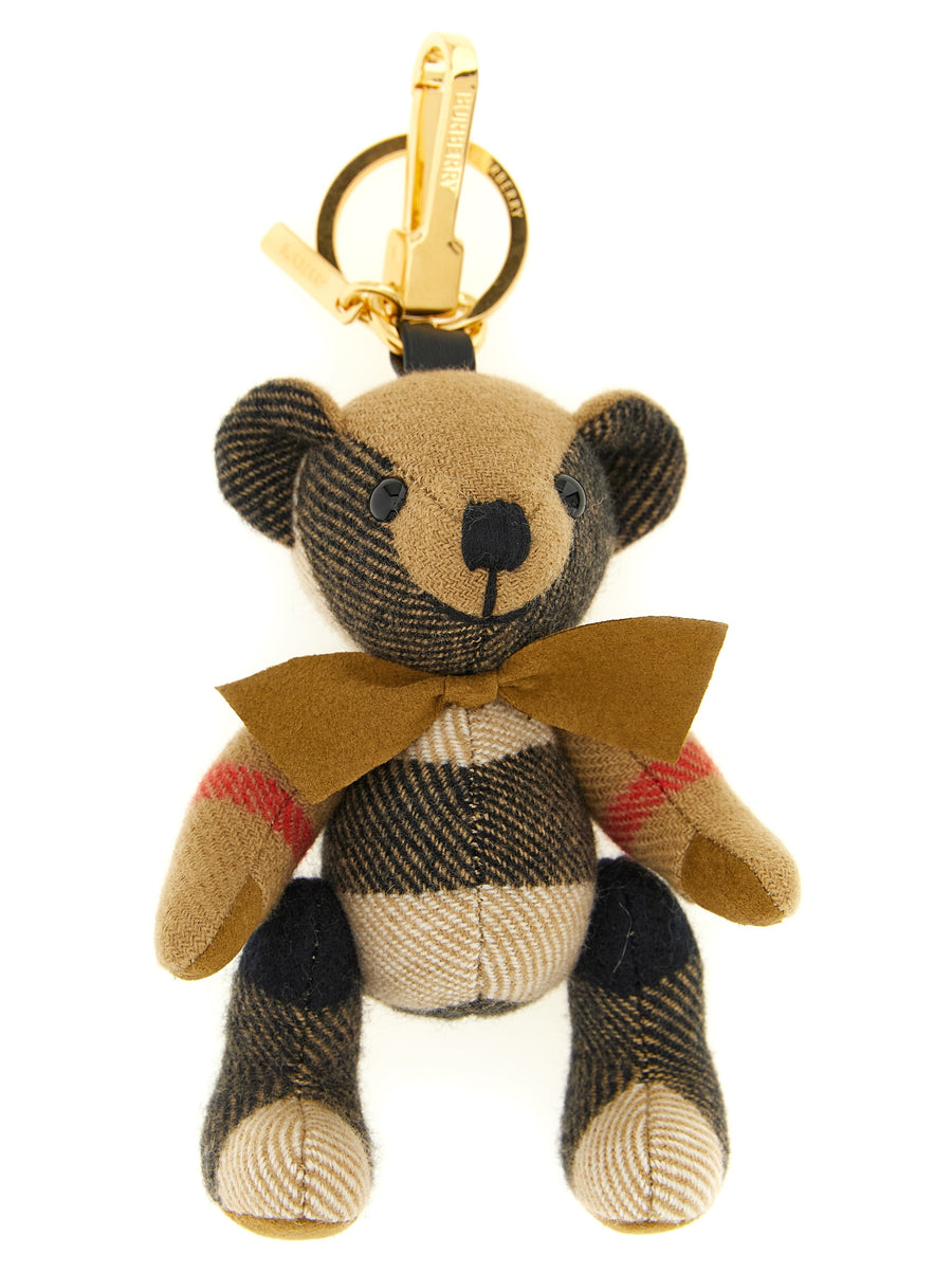 Burberry 100% cashmere key case in beige