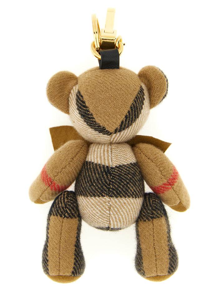 Burberry 100% cashmere key case in beige — view 2