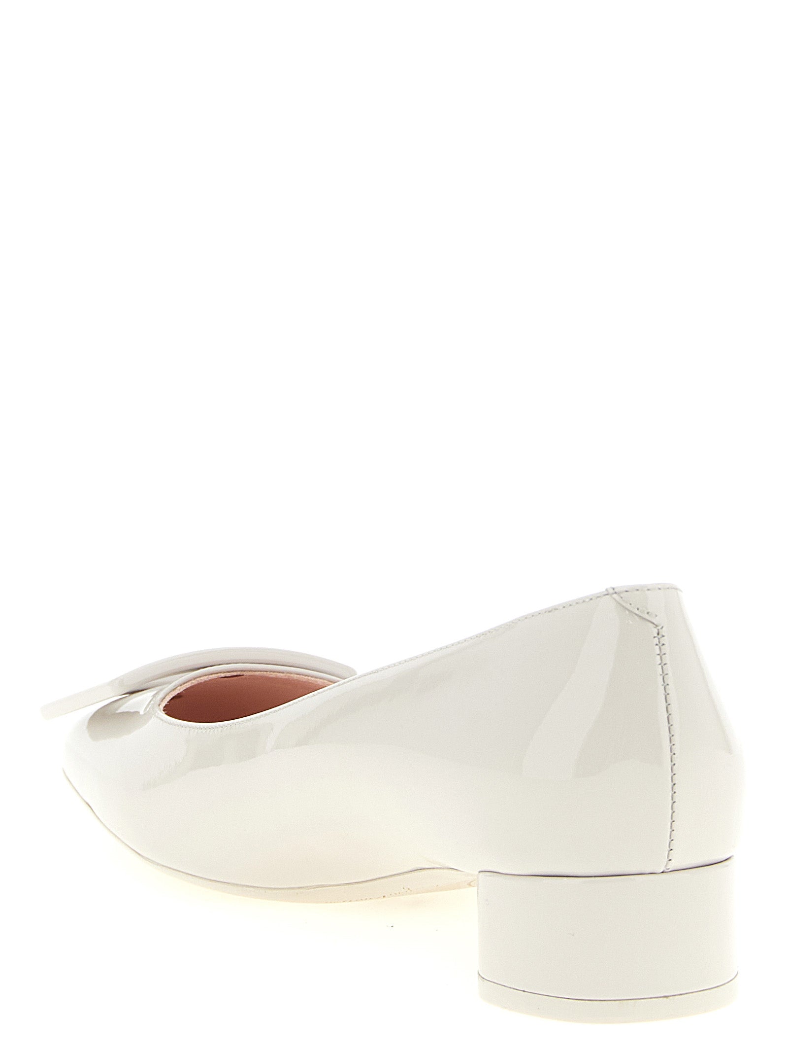 Roger Vivier 100% calfskin leather pump in gray — view 3