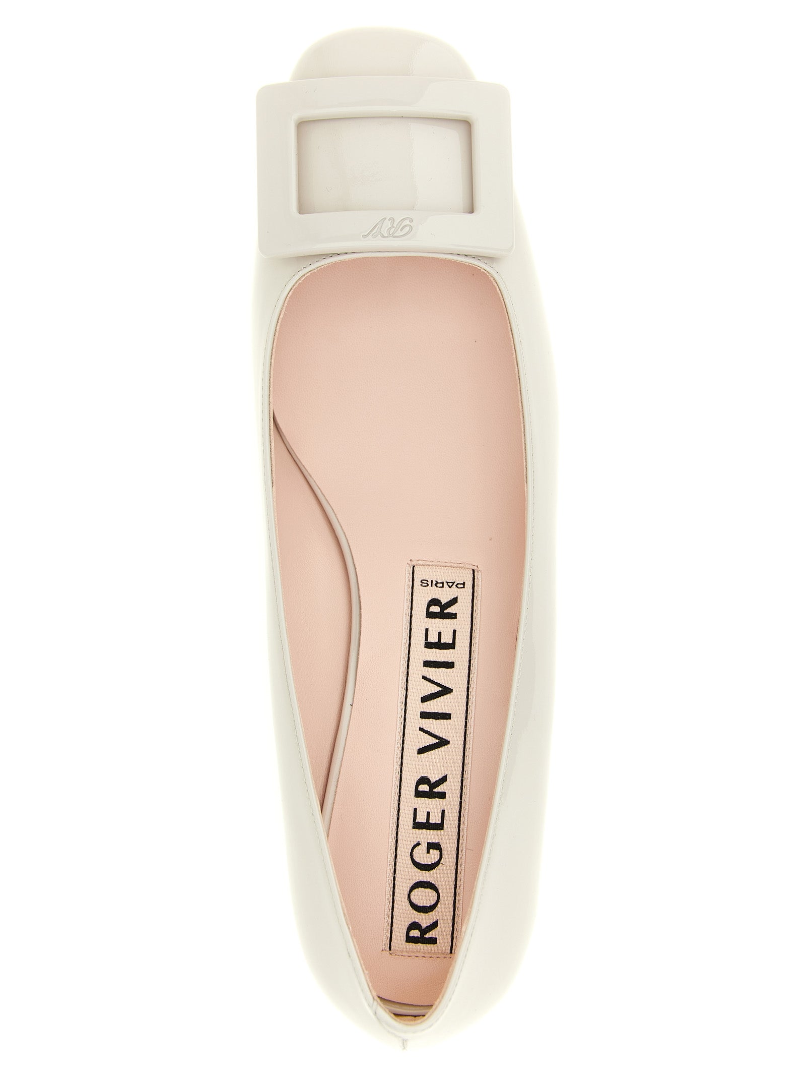 Roger Vivier 100% calfskin leather pump in gray — view 4