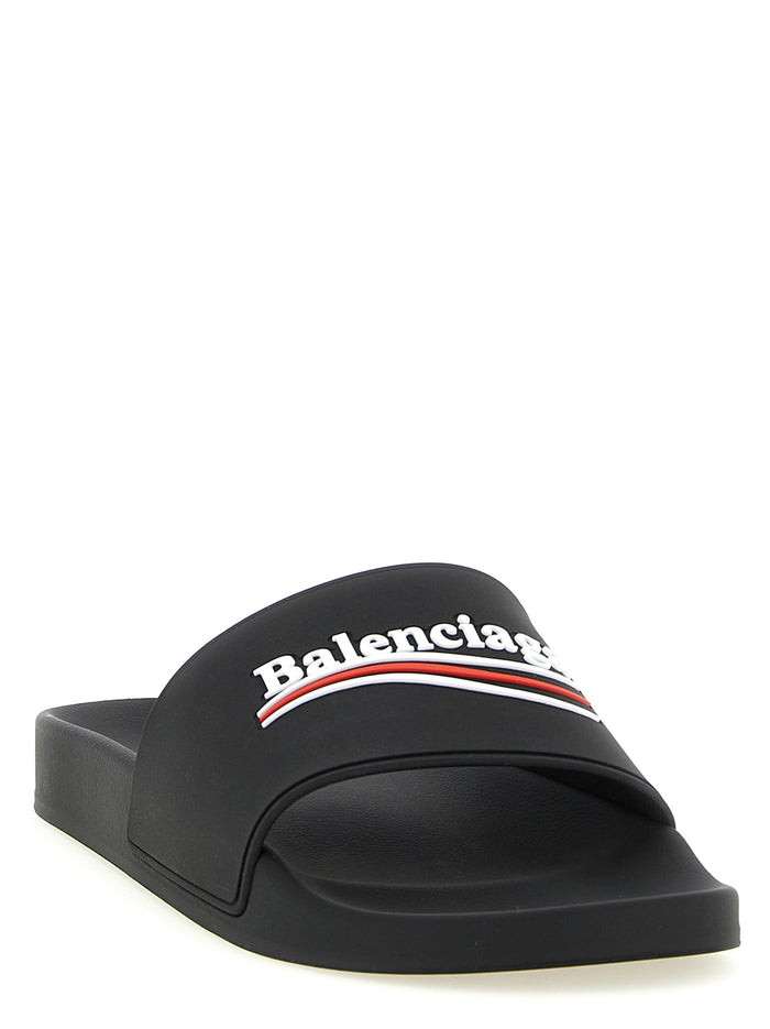 Balenciaga 100% Thermoplastic polyurethane (TPU) slide in black — view 2