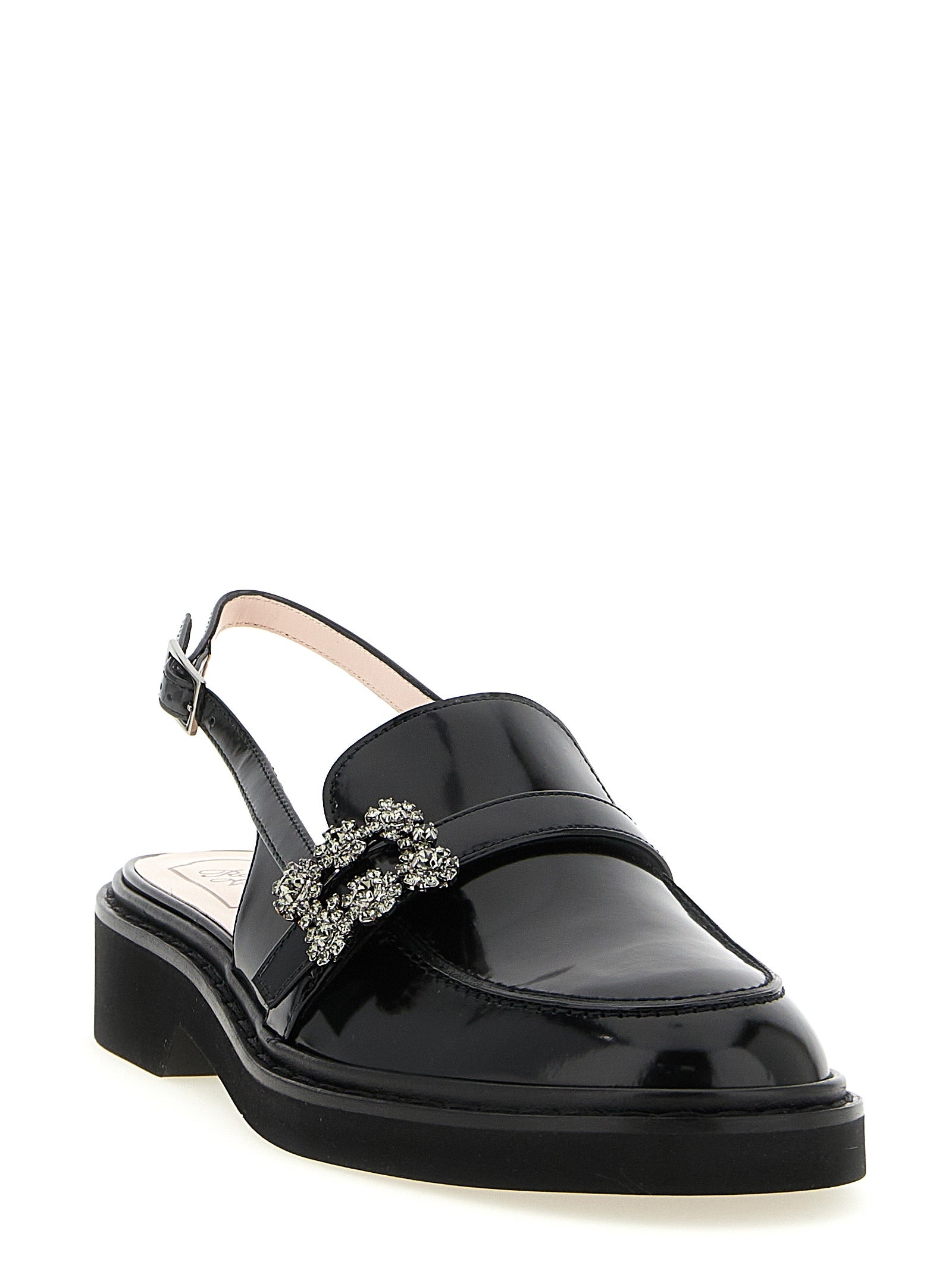 Roger Vivier 100% calfskin leather flat in black — view 2