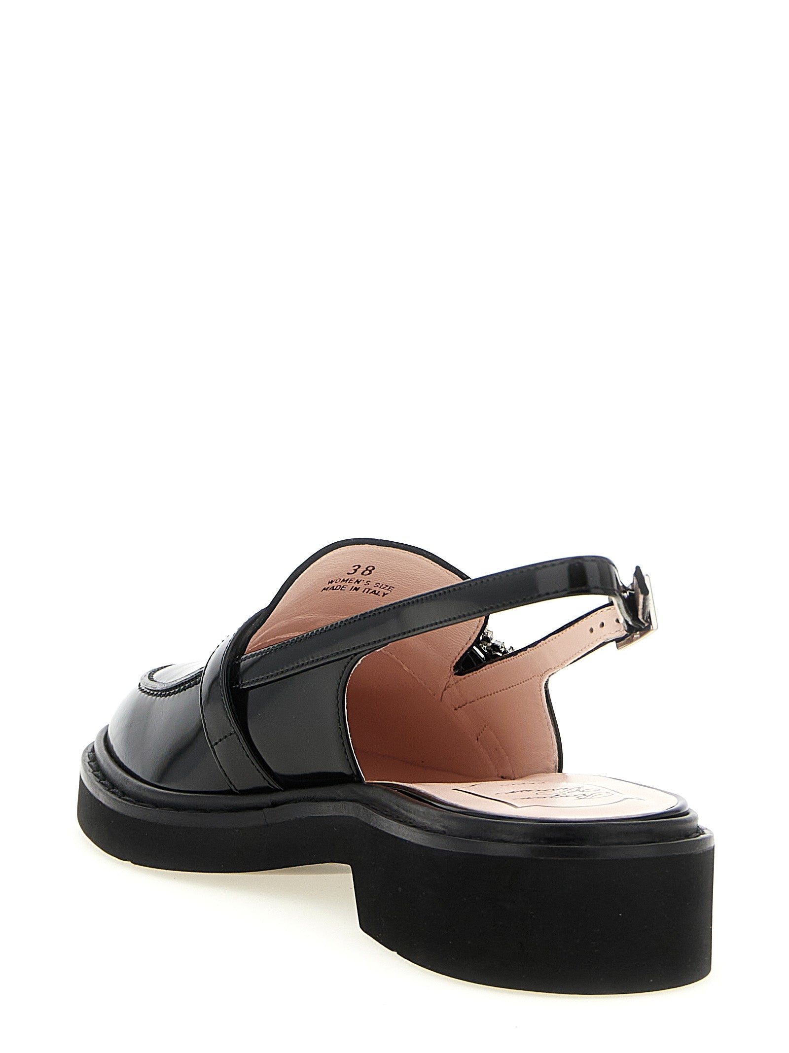 Roger Vivier 100% calfskin leather flat in black — view 3