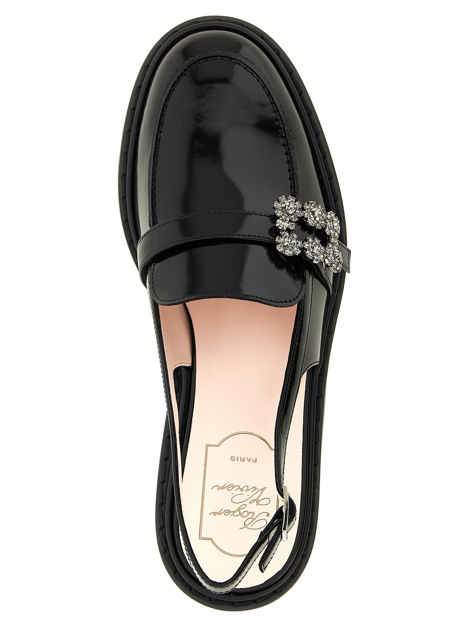 Roger Vivier 100% calfskin leather flat in black — view 4