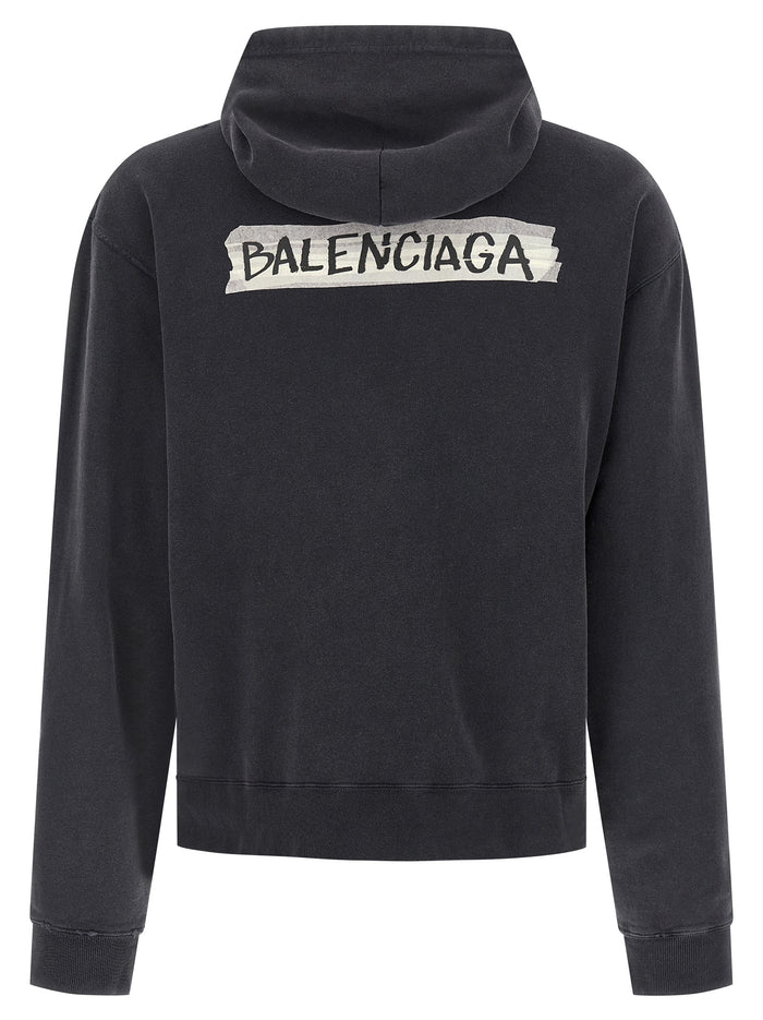 Balenciaga 100% Cotton hoodie in black — view 2