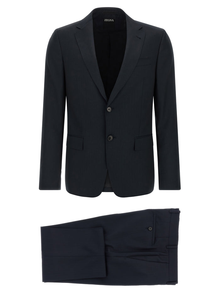Zegna 100% Wool suit in blue