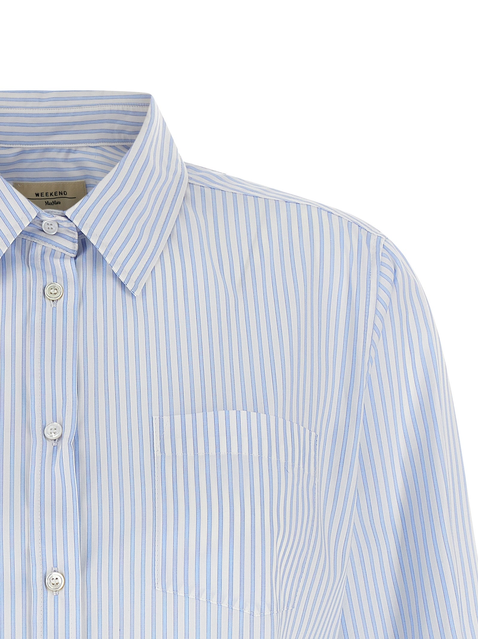 Max Mara 100% Cotton blouse in blue — view 3