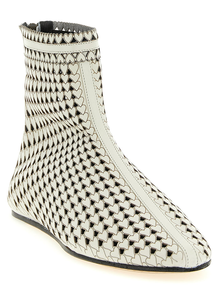 Isabel Marant 100% calfskin leather boot in beige — view 2