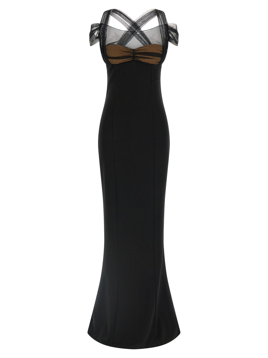 Nensi Dojaka 83% viscose dress in black