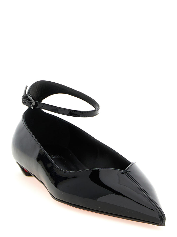 Christian Louboutin 100% calfskin leather ballet flat in black — view 2