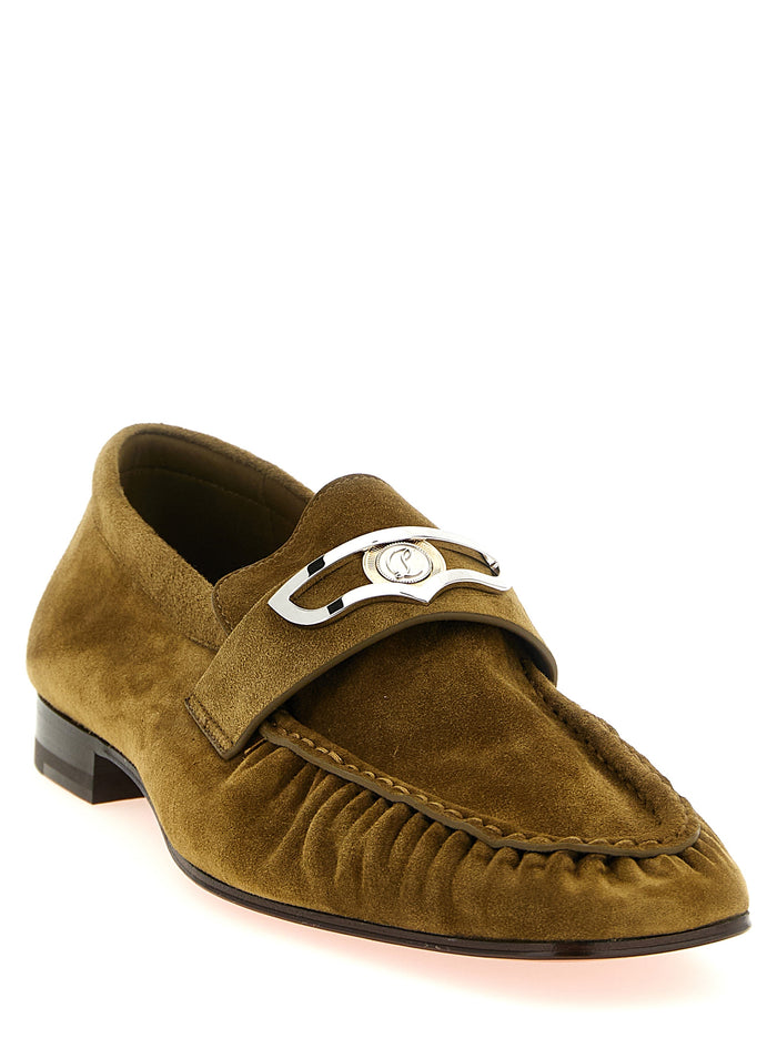Christian Louboutin 100% Calfskin Leather loafer in brown — view 2