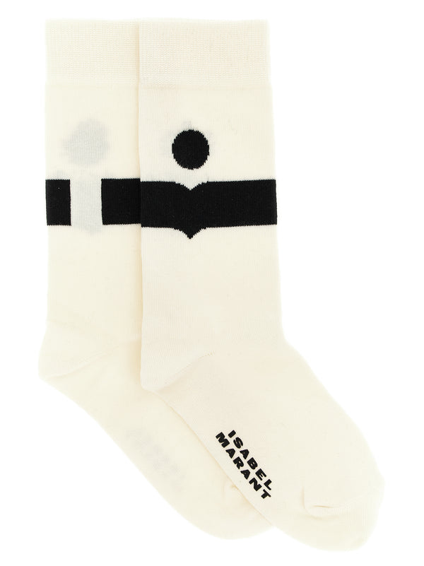 Beige Cotton Socks Clothing