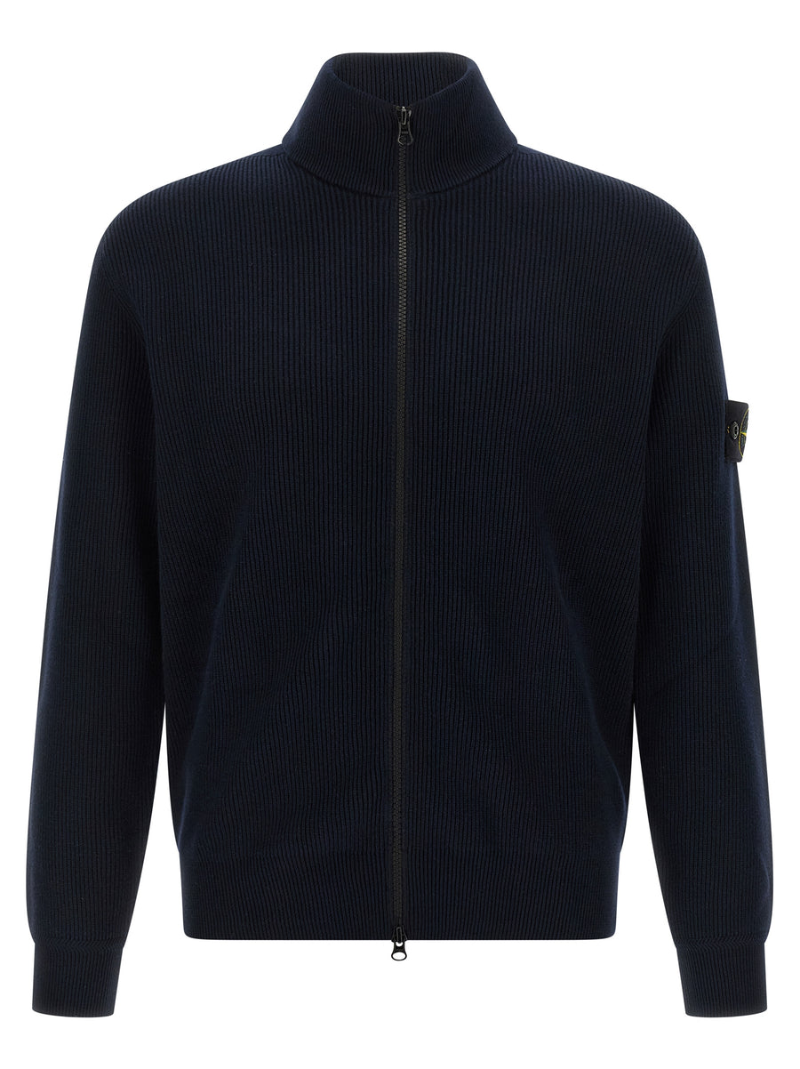 Stone Island 100% Cotton cardigan in navy