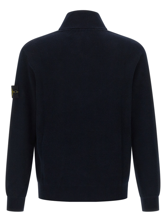 Stone Island 100% Cotton cardigan in navy — view 2