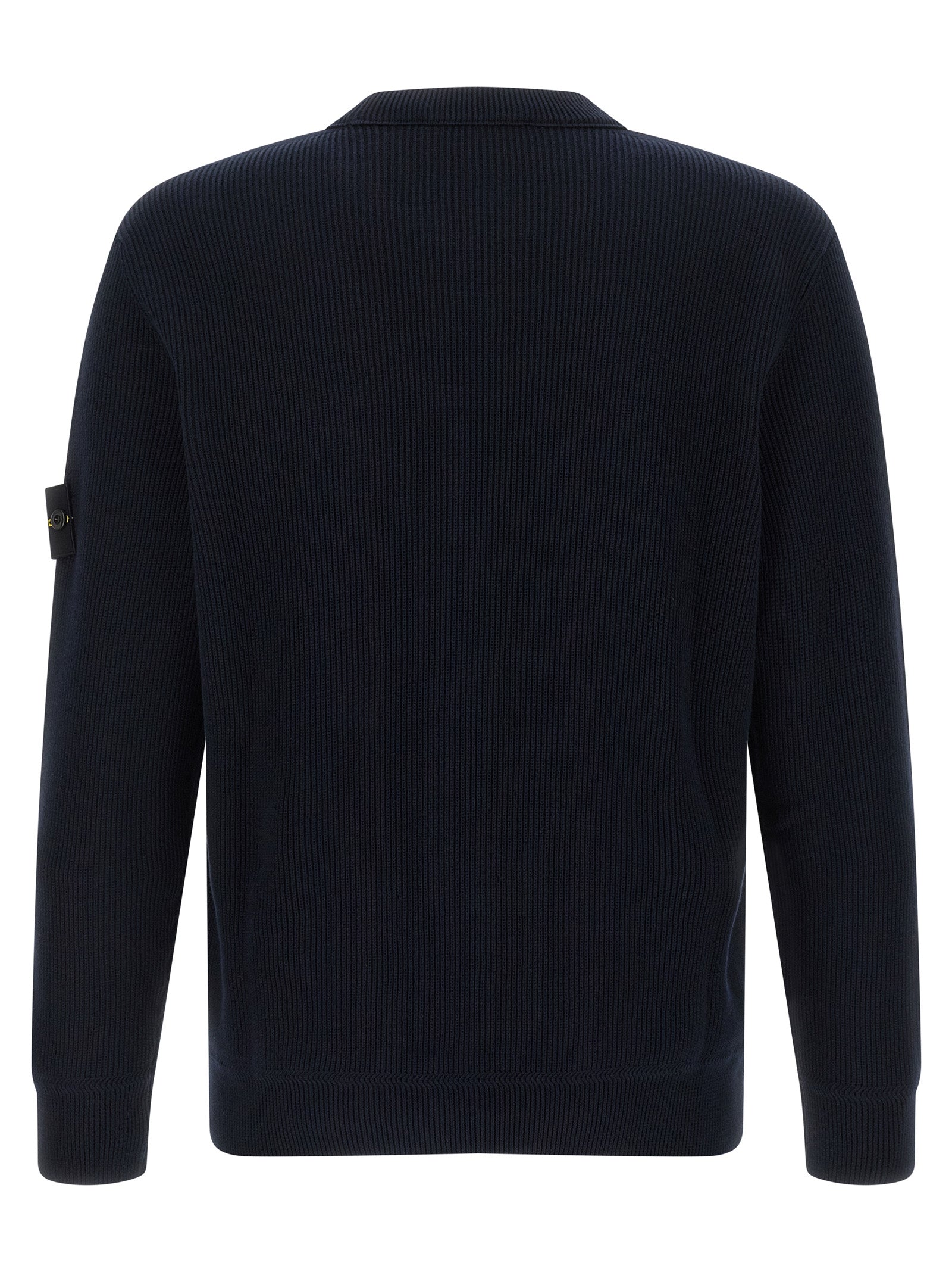 Stone Island 100% cotton sweater in blue — view 2