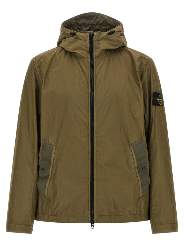 Stone Island 100% Polyamide Fibers jacket in green