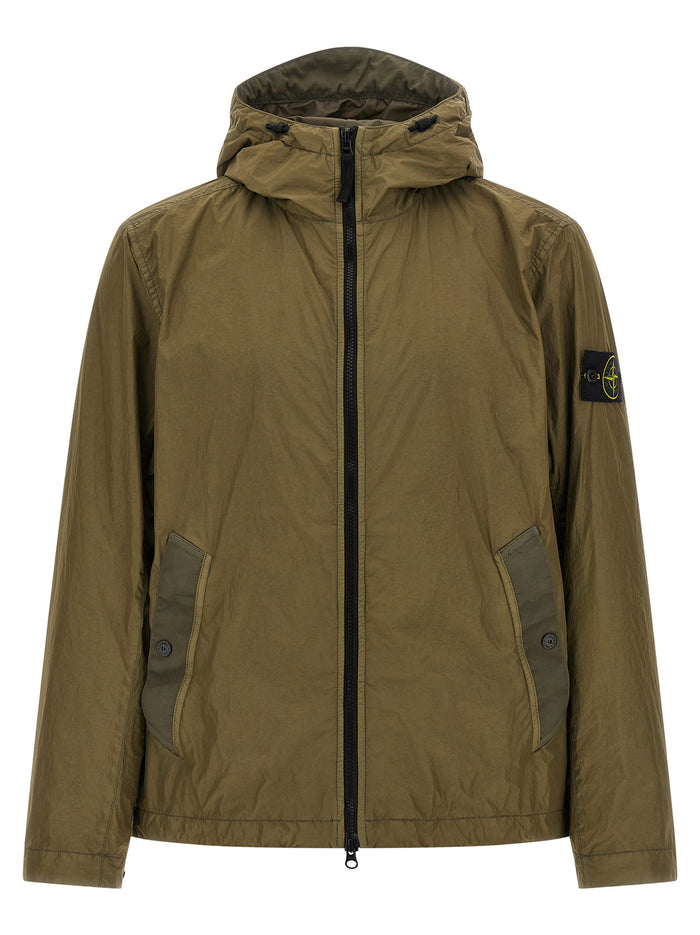 Stone Island 100% Polyamide Fibers jacket in green