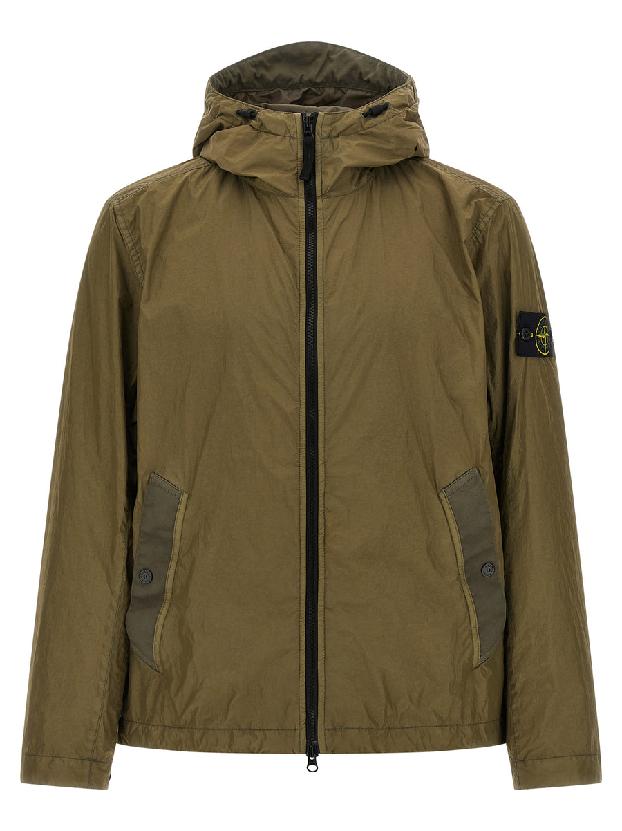 Stone Island 100% Polyamide Fibers jacket in green