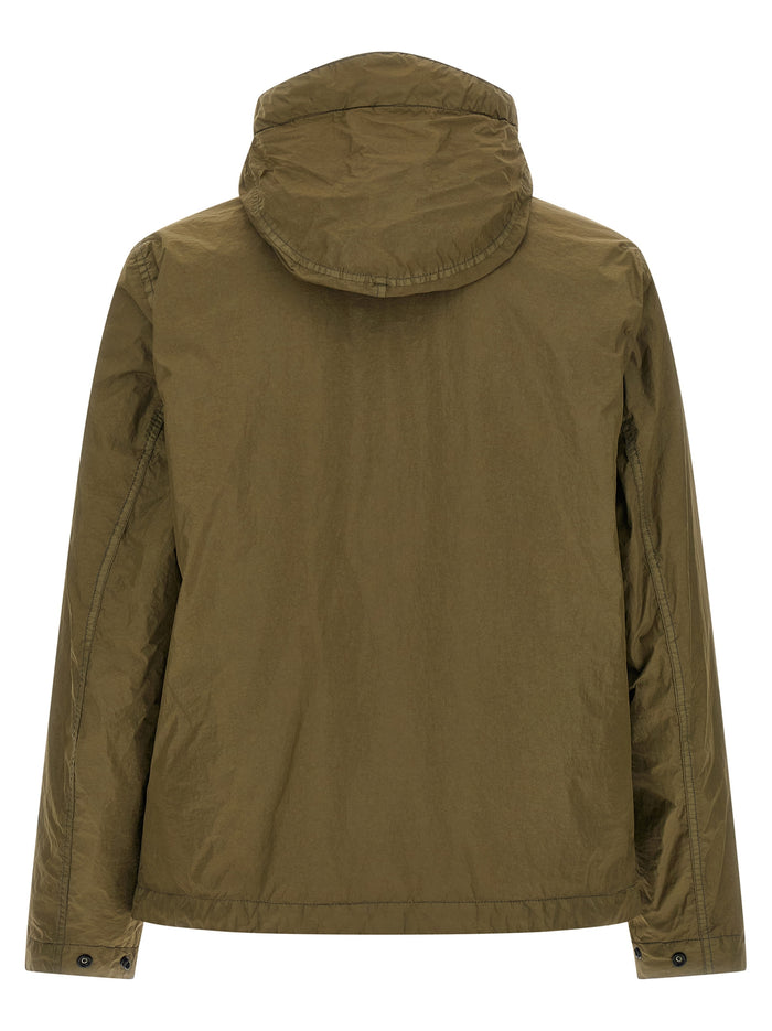 Stone Island 100% Polyamide Fibers jacket in green — view 2