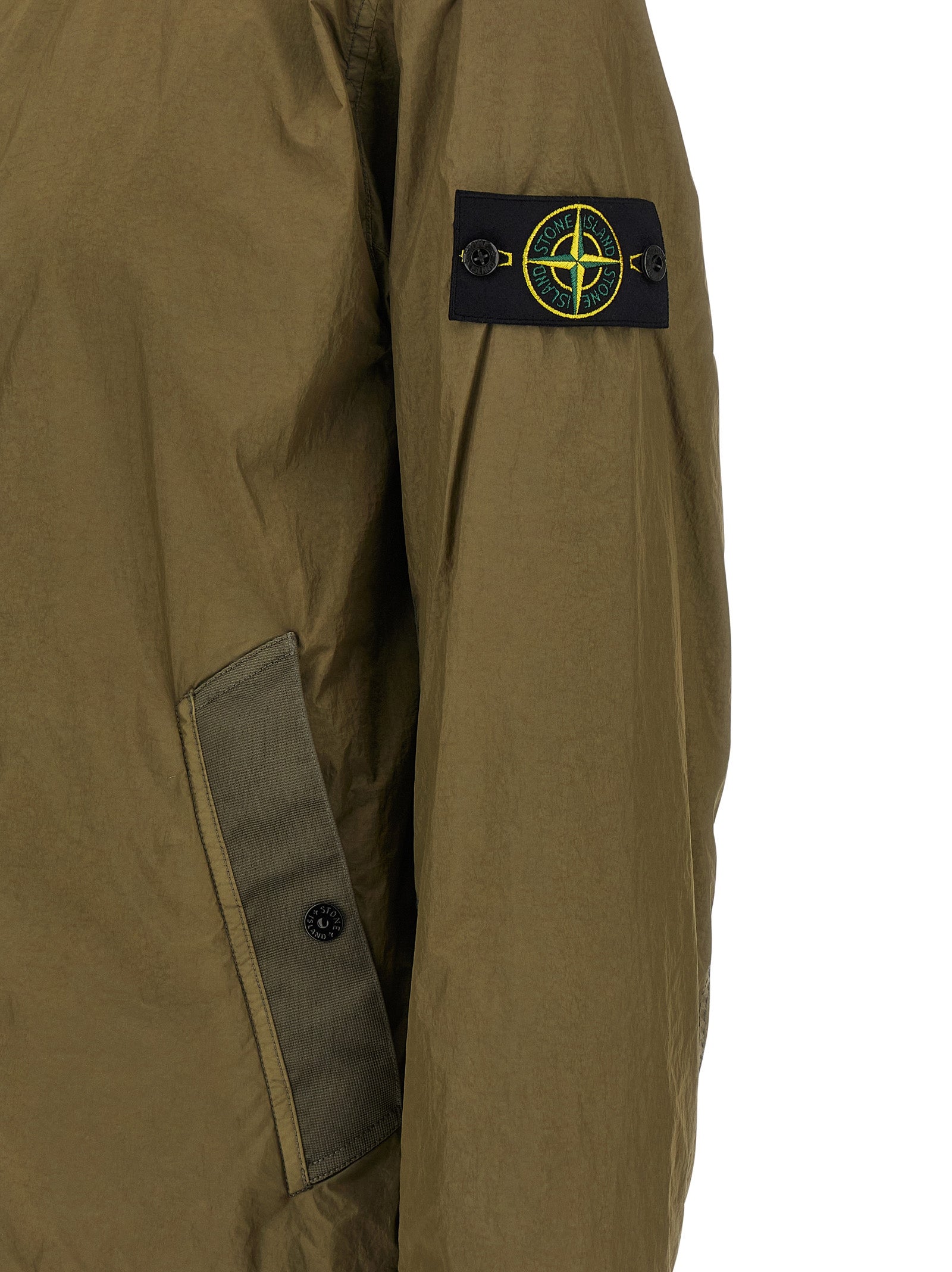 Stone Island 100% Polyamide Fibers jacket in green — view 4