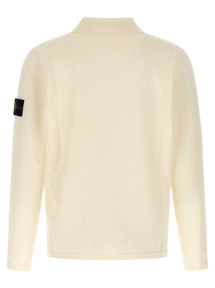Stone Island 100% cotton polo shirt in beige — view 2
