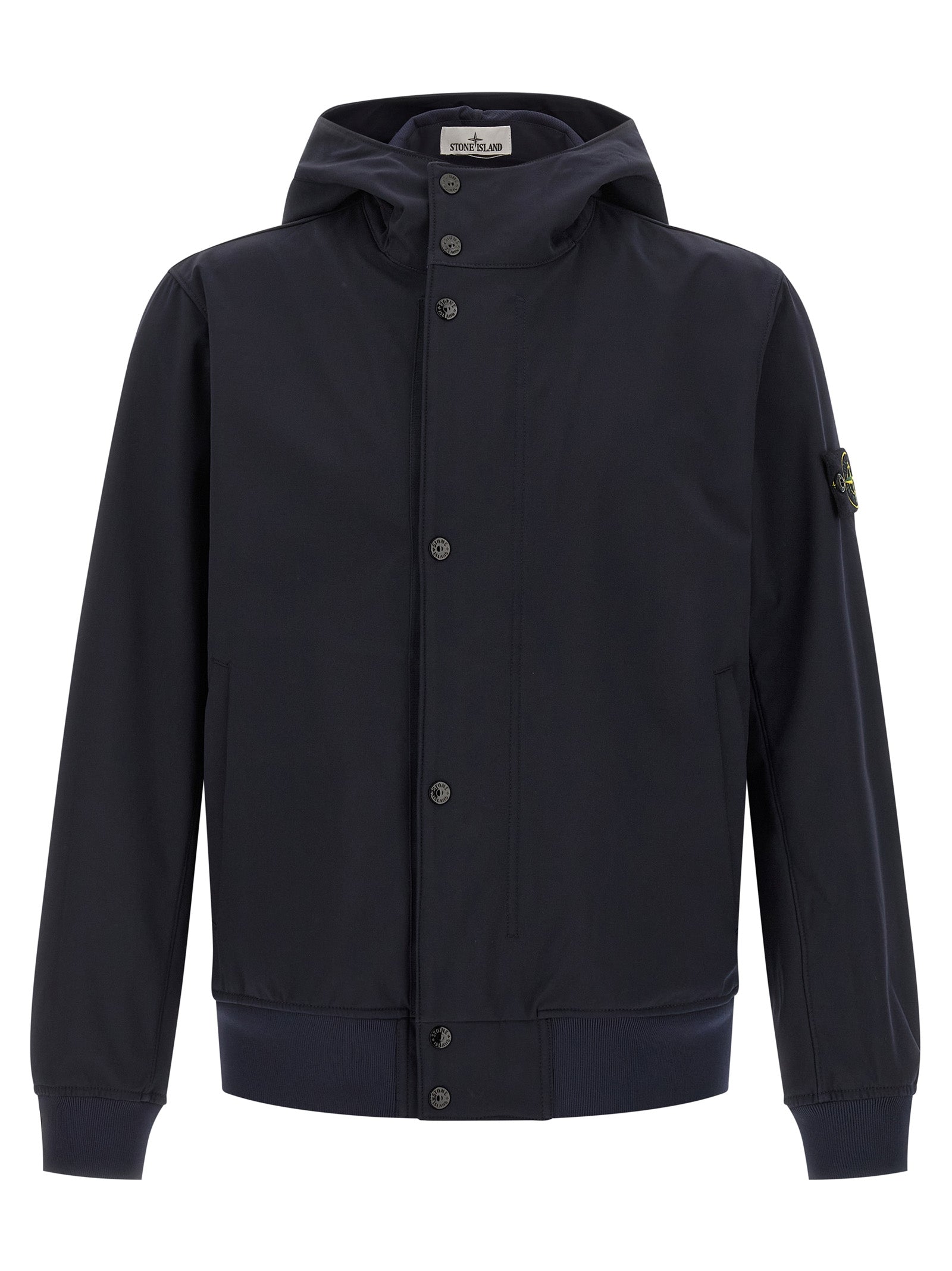 Stone Island 92% polyester jacket in navy