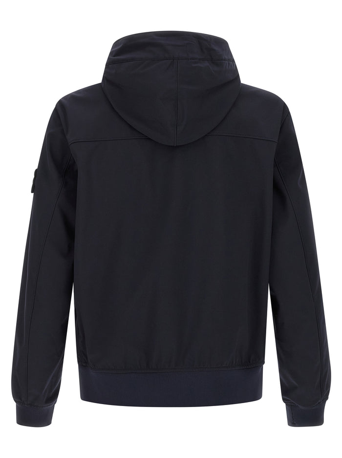 Stone Island 92% polyester jacket in navy — view 2
