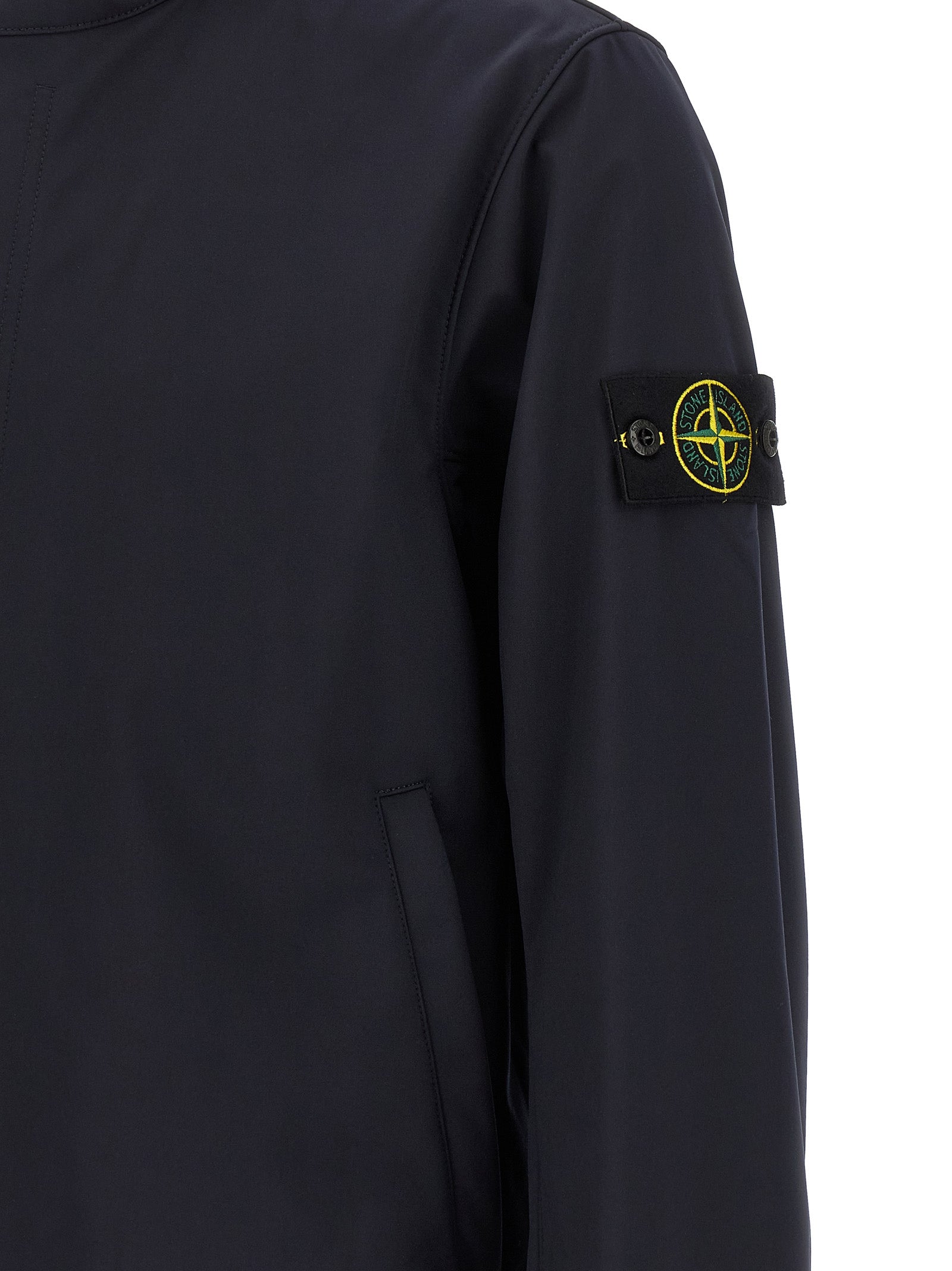 Stone Island 92% polyester jacket in navy — view 4