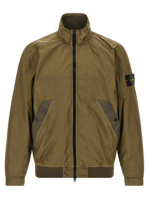 Stone Island 100% Polyamide Fibers jacket in green