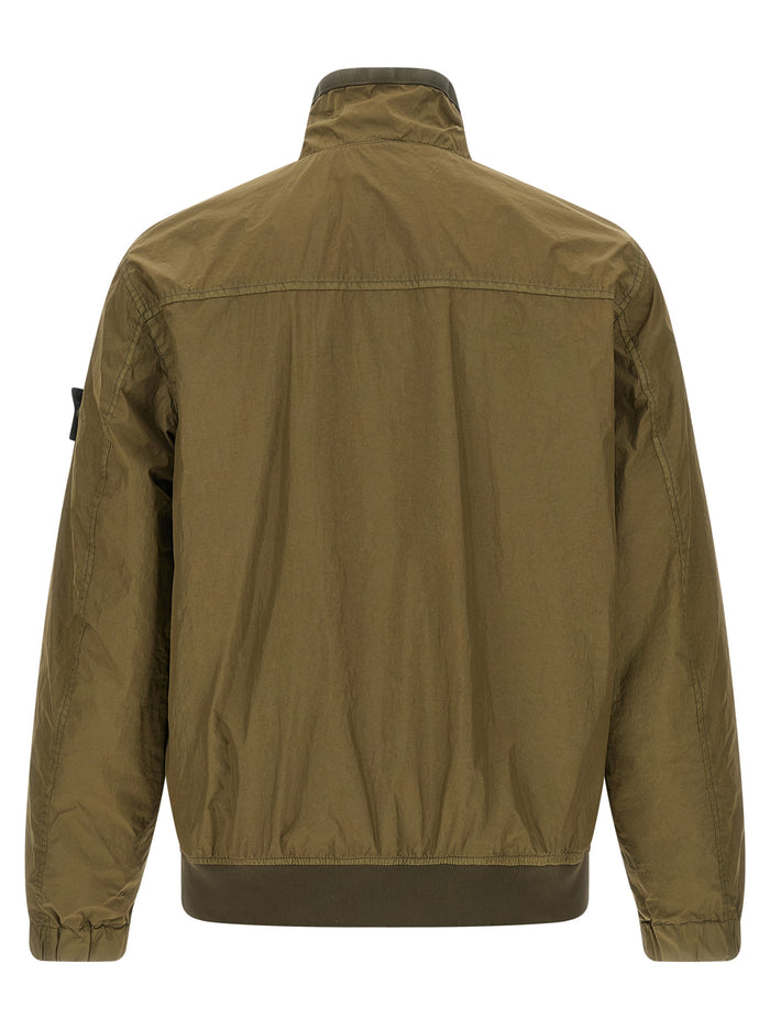 Stone Island 100% Polyamide Fibers jacket in green — view 2
