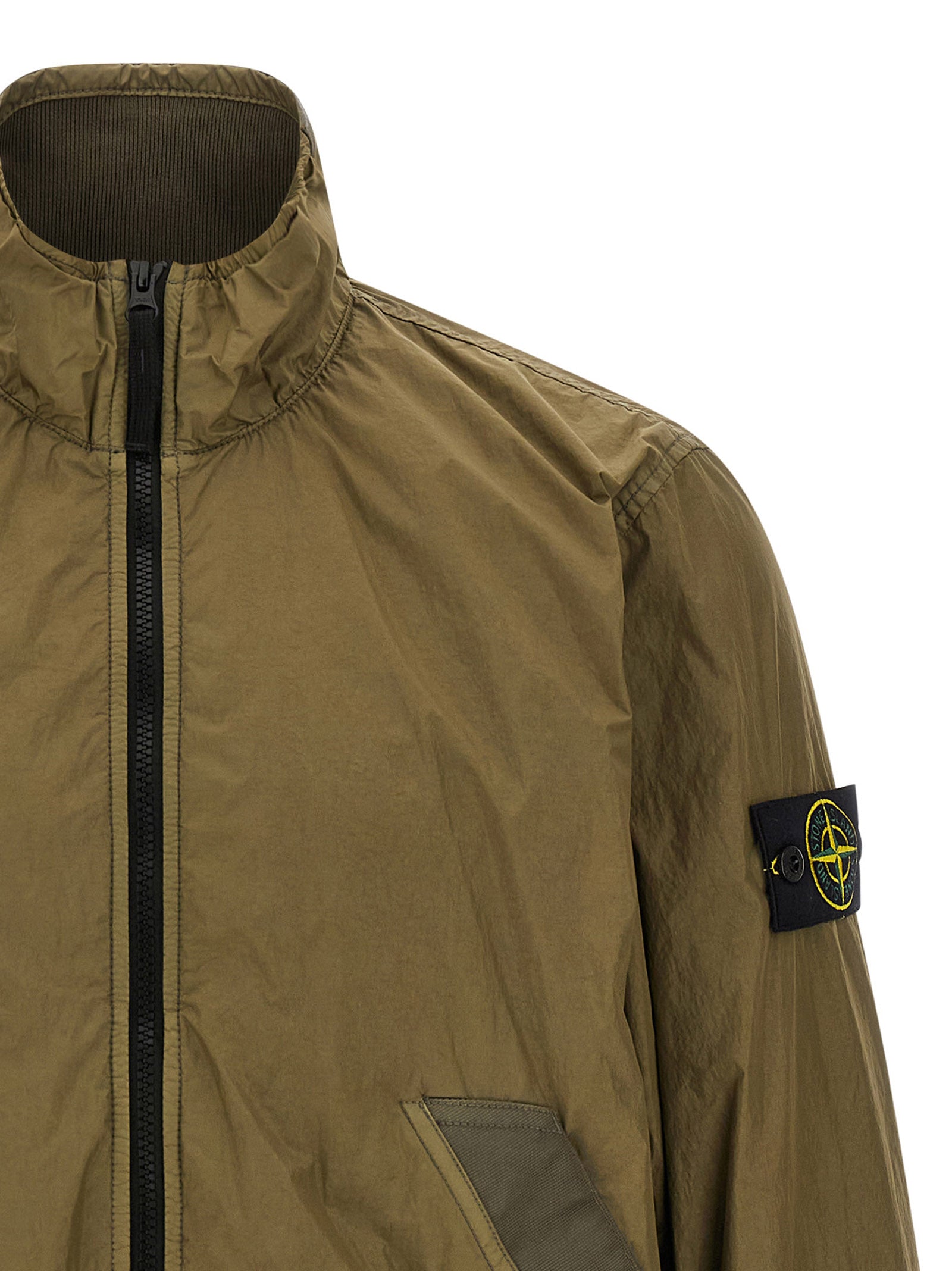 Stone Island 100% Polyamide Fibers jacket in green — view 3