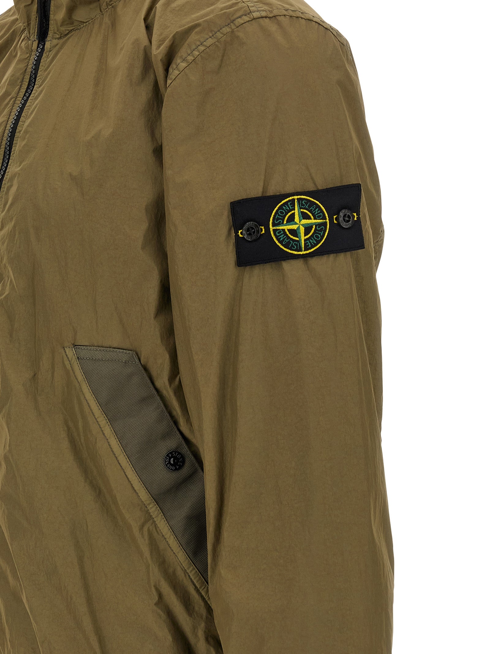 Stone Island 100% Polyamide Fibers jacket in green — view 4