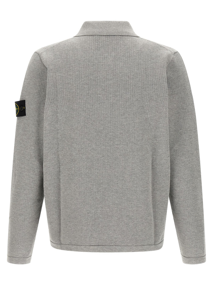 Stone Island 100% cotton polo in gray — view 2