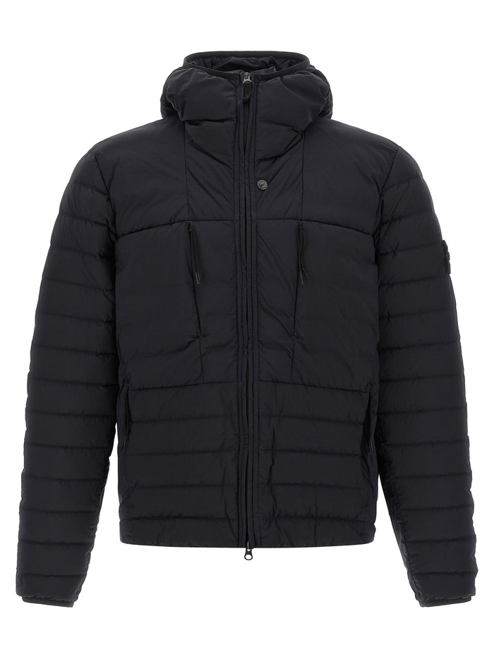 Stone Island 86% Polyamide down jacket in black