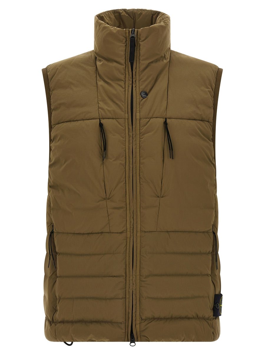 Stone Island 86% Polyamide vest in green