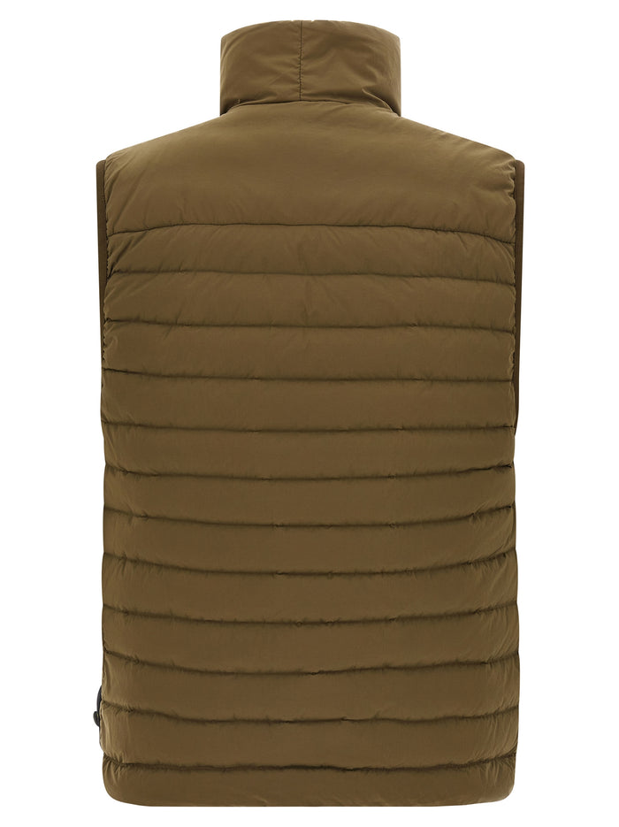 Stone Island 86% Polyamide vest in green — view 2