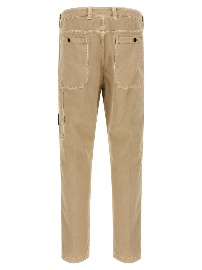 Stone Island 100% cotton chinos in beige — view 2