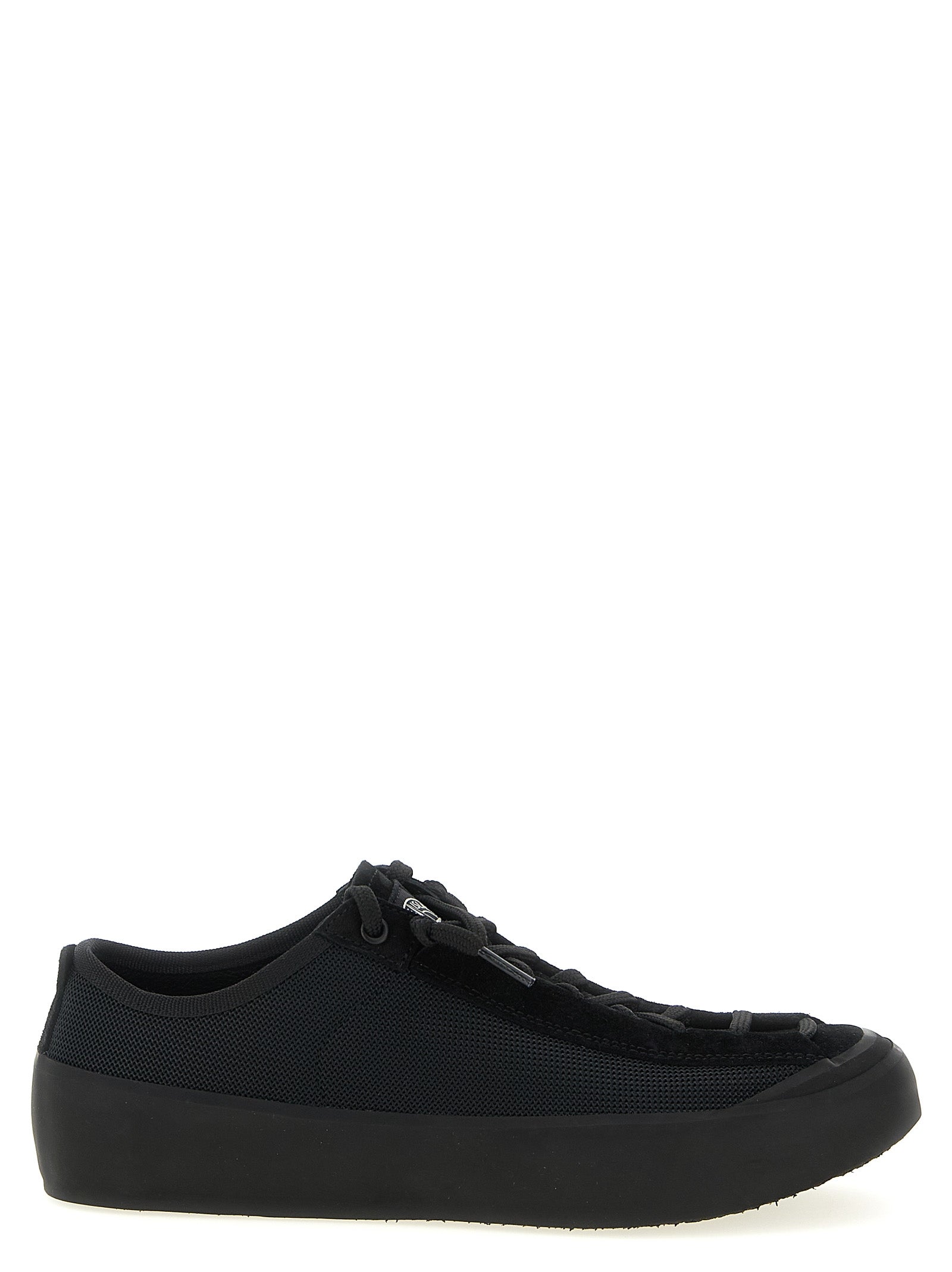 Stone Island 100% Calfskin Leather sneaker in black