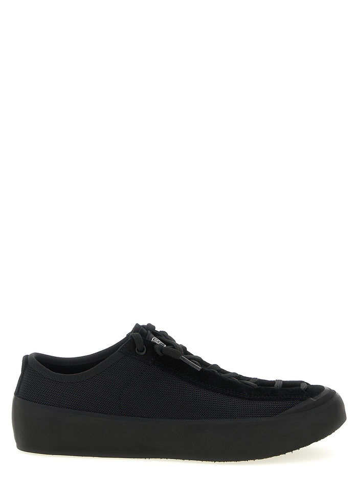 Stone Island 100% Calfskin Leather sneaker in black
