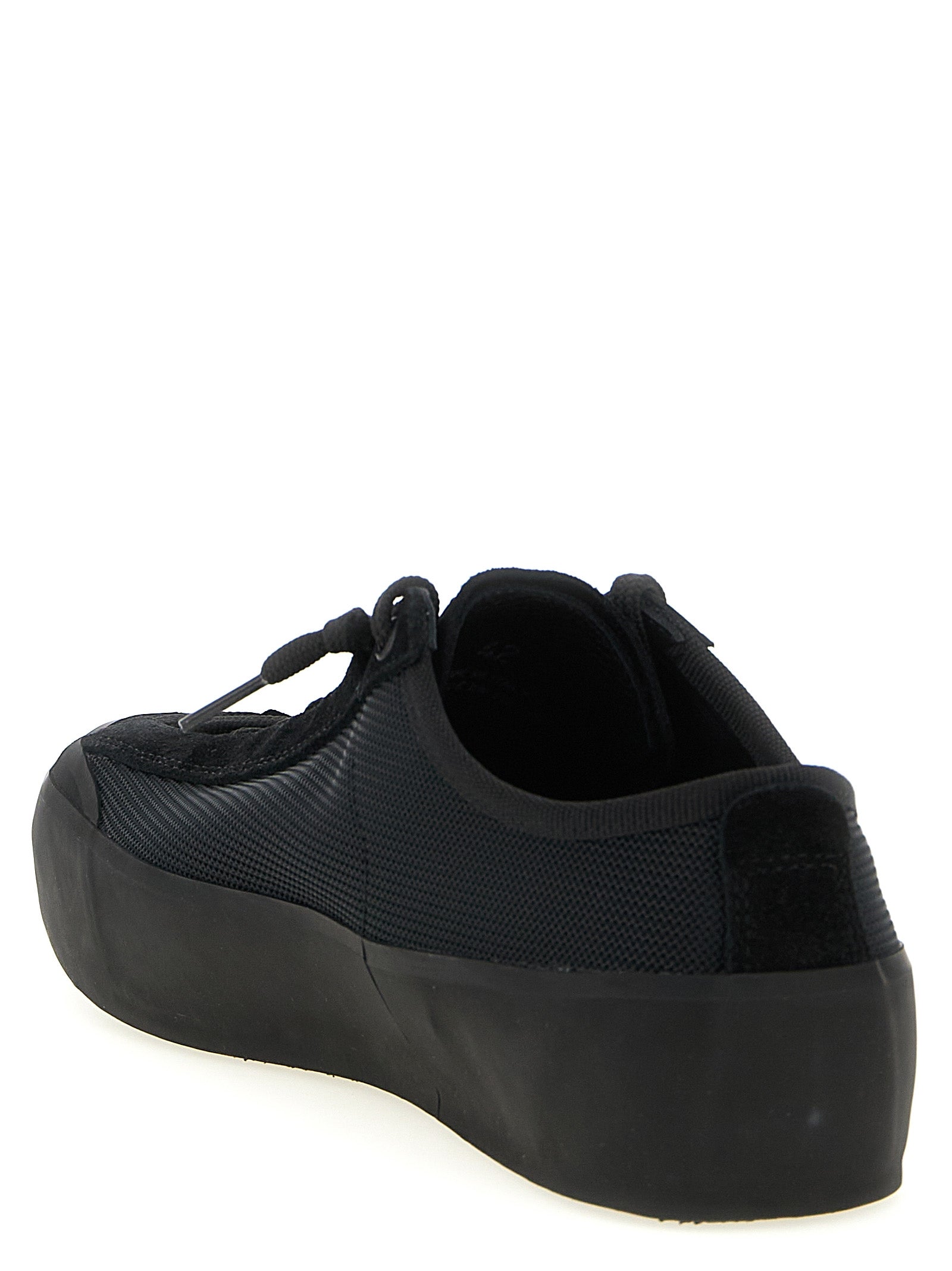 Stone Island 100% Calfskin Leather sneaker in black — view 3
