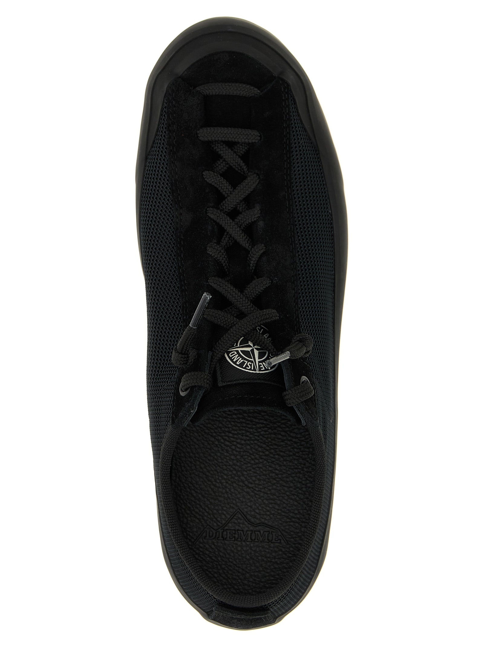 Stone Island 100% Calfskin Leather sneaker in black — view 4