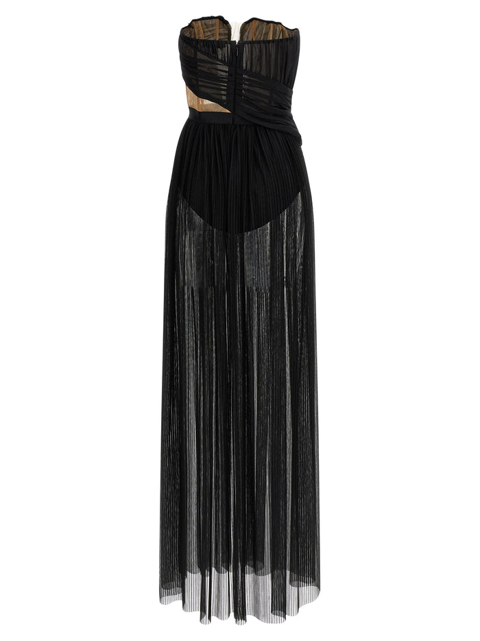 Nensi Dojaka 83% Viscose dress in black — view 2
