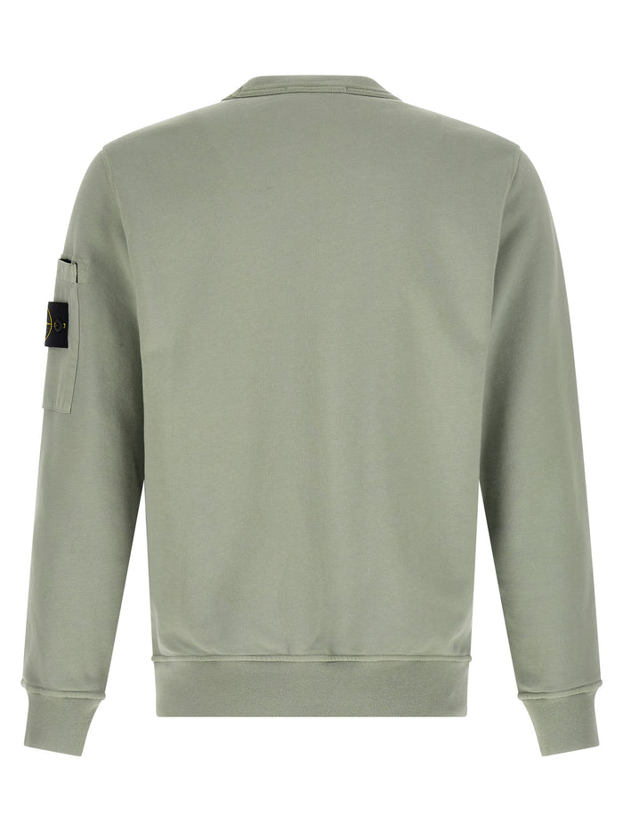 Stone Island 100% Cotton sweatshirt in green — view 2