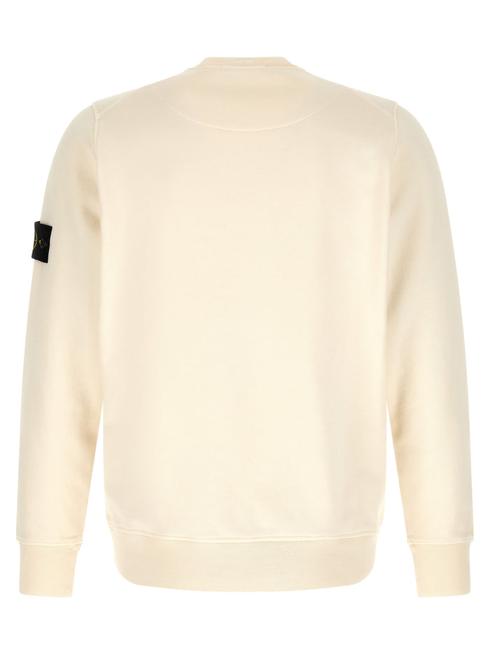 Stone Island 100% organic cotton sweatshirt in beige — view 2
